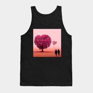 Valentine Wall Art - Picture of love - Unique Valentine Fantasy Planet Landsape - Photo print, canvas, artboard print, Canvas Print and T shirt Tank Top